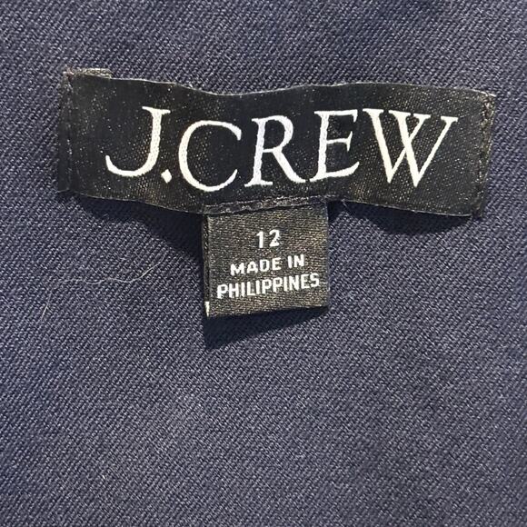 J. Crew Navy Devon Blazer in Bi-Stretch Cotton Blend - size 12 - Picture 5 of 7